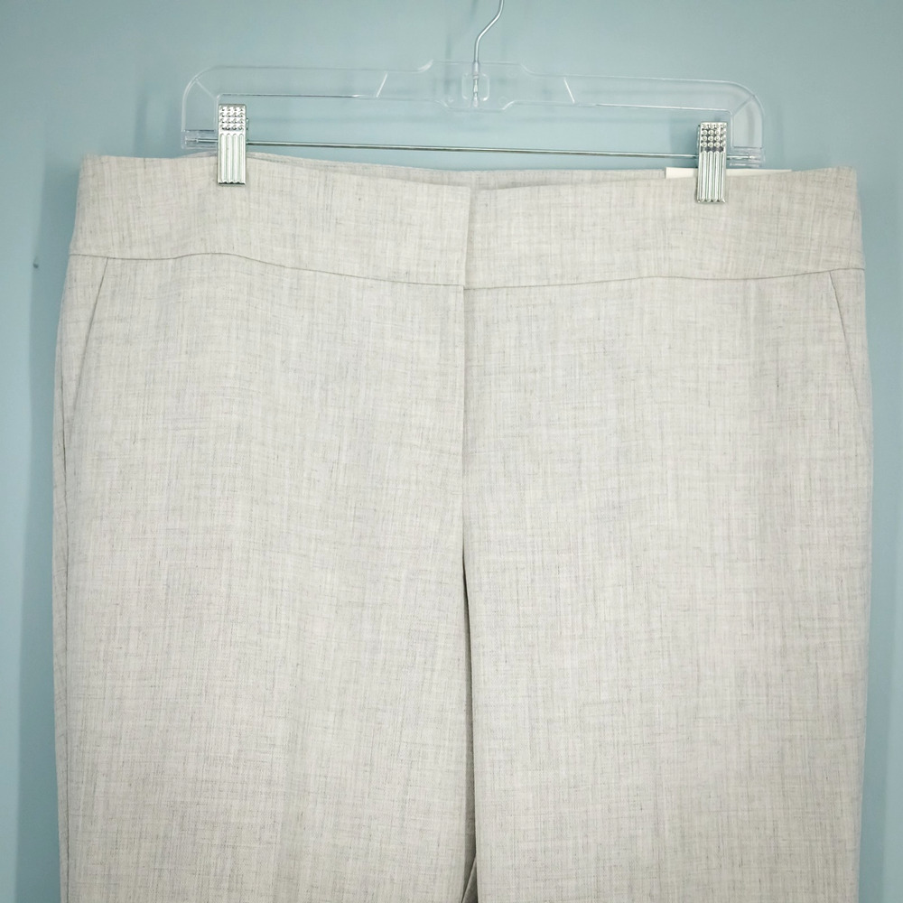 Ann Taylor Size 14 Grey Gray Curvy Straight Leg Career Trouser Pants NEW - Picture 2 of 7
